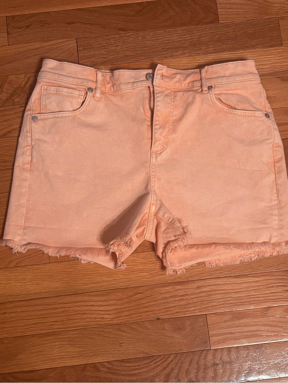 LOFT Peach Denim Cutoff Shorts